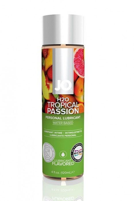 Лубрикант на водной основе с ароматом тропических фруктов JO Flavored Tropical Passion - 120 мл. - System JO - купить с доставкой в Ставрополе