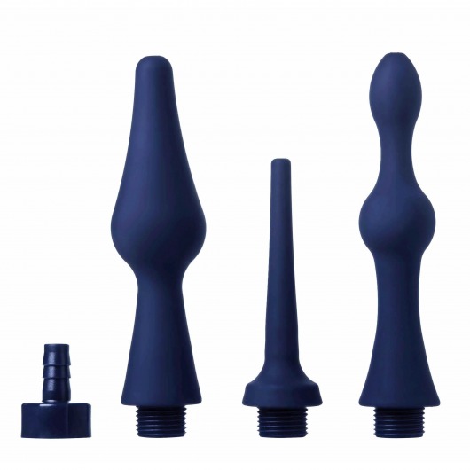 Набор из 3 универсальных насадок для анального душа Universal 3 Piece Silicone Enema Attachment Set - XR Brands - купить с доставкой в Ставрополе