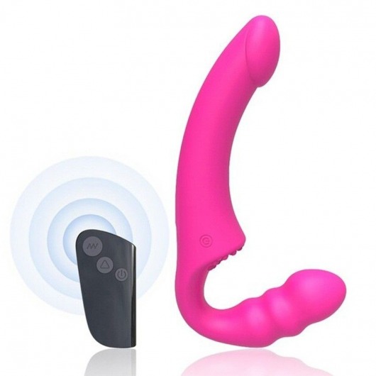 Розовый безремневой страпон Straples Strap-On Dildo - Erokay - купить с доставкой в Ставрополе