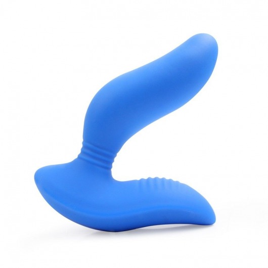 Синий вибромассажер простаты 3,5’’ Curve P-spot Massager - 12 см. - Erokay - в Ставрополе купить с доставкой