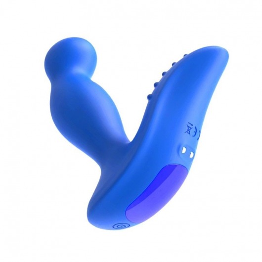 Синий вибромассажер простаты 3,5’’ Remote Control P-spot Massager - 12,5 см. - Erokay - в Ставрополе купить с доставкой