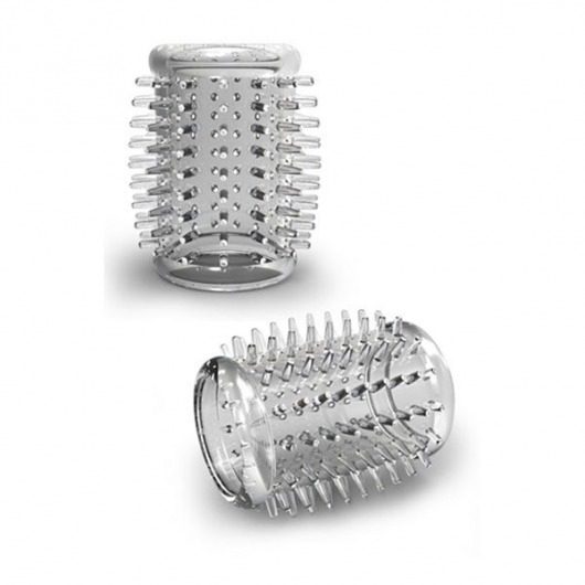 Прозрачная насадка с шипами STAY HARD COCK SLEEVE 01 CLEAR - Blush Novelties - в Ставрополе купить с доставкой