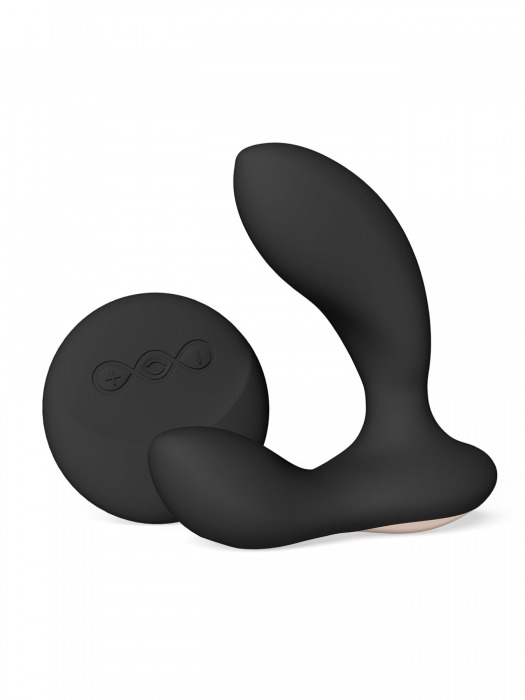 Черный вибромассажер простаты с пультом ДУ Hugo 2 Remote - Lelo - в Ставрополе купить с доставкой