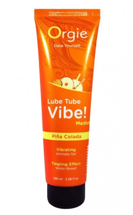 Гель с эффектом вибрации Lube Tube Vibe Medium Pina Colada - 100 мл. - ORGIE - купить с доставкой в Ставрополе
