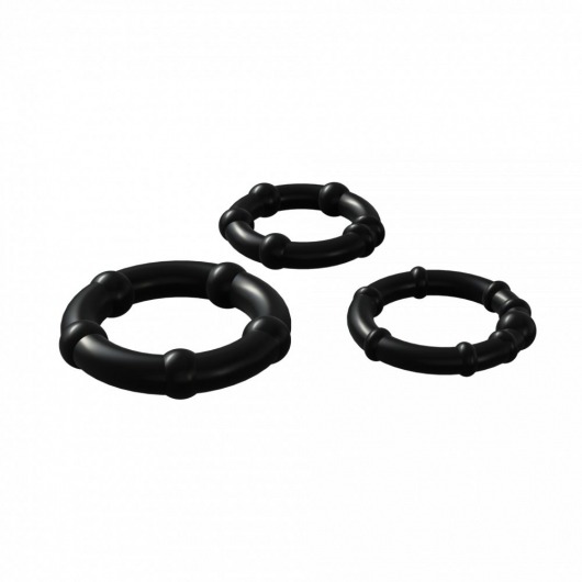 Набор из 3 черных эрекционных колец Babooom Ring Set - Adrien Lastic - в Ставрополе купить с доставкой