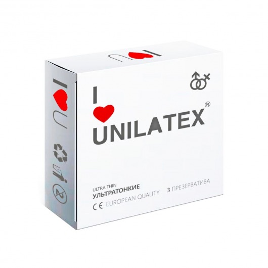 Ультратонкие презервативы Unilatex Ultra Thin - 3 шт. - Unilatex - купить с доставкой в Ставрополе