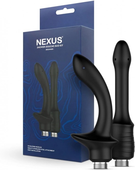 Набор из 2 насадок для анального душа Shower Douche Duo Kit Beginner - Nexus Range - купить с доставкой в Ставрополе