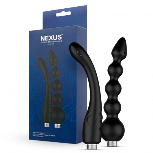 Набор из 2 насадок для анального душа Shower Douche Duo Kit - Nexus Range - купить с доставкой в Ставрополе