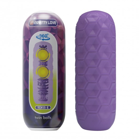 Фиолетовый мастурбатор Venus-X Twin balls - Baile - в Ставрополе купить с доставкой