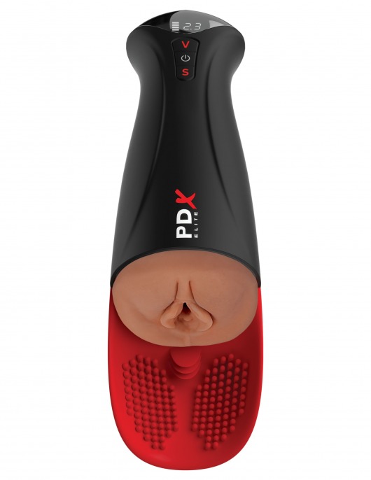 Мастурбатор-вагина в колбе с вибрацией Fuck-O-Matic Pro XL - Pipedream - в Ставрополе купить с доставкой