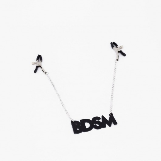 Зажимы на соски с кожаной подвеской BDSM - Crazy Handmade - купить с доставкой в Ставрополе