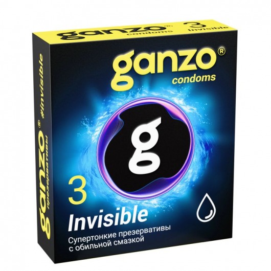 Супертонкие презервативы Ganzo Invisible - 3 шт. - Ganzo - купить с доставкой в Ставрополе