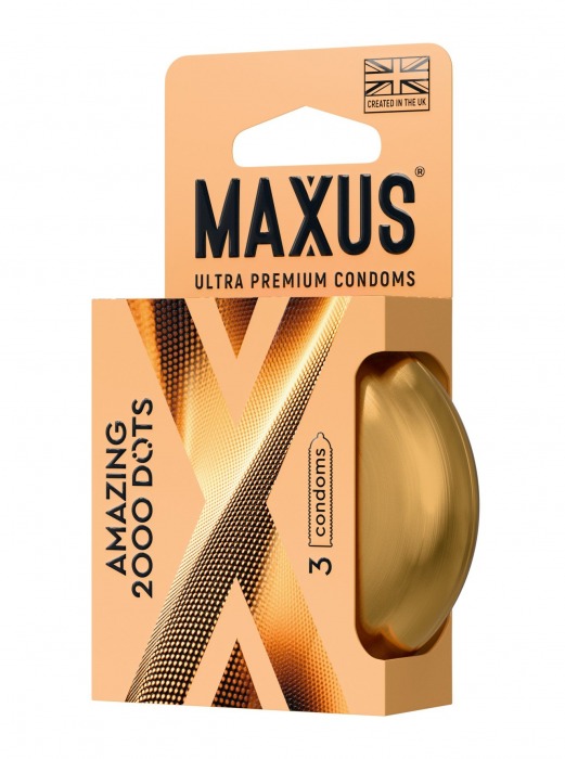 Точечные презервативы MAXUS 2000 Amazing Dots с железным кейсом - 3 шт. - Maxus - купить с доставкой в Ставрополе