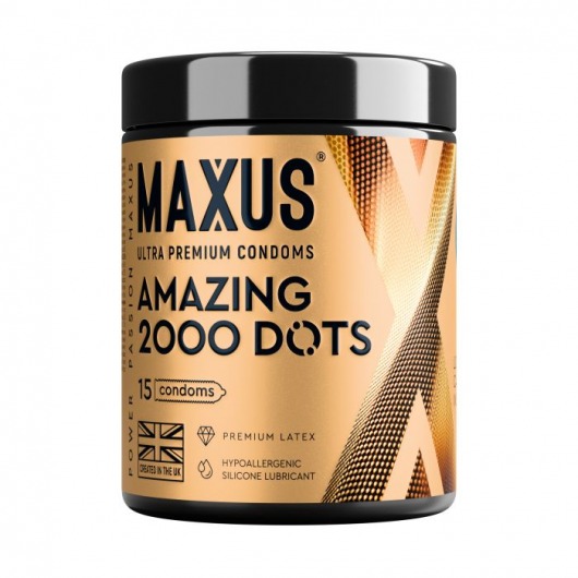 Точечные презервативы MAXUS 2000 Amazing Dots с железным кейсом - 15 шт. - Maxus - купить с доставкой в Ставрополе