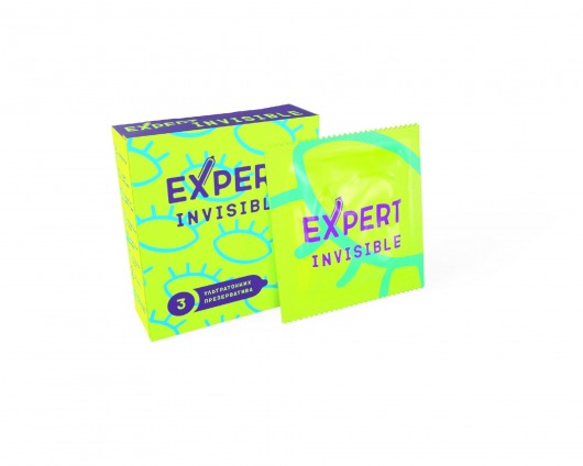 Ультратонкие презервативы Expert Invisible - 3 шт. - Expert - купить с доставкой в Ставрополе