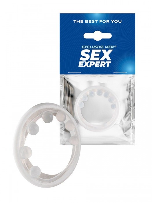 Эрекционное кольцо с мягкой стимулирующей насадкой - Sex Expert - в Ставрополе купить с доставкой