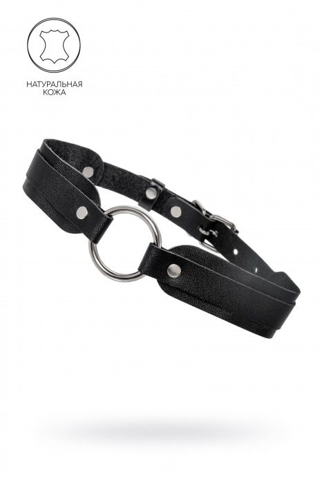 Черный кожаный чокер-ошейник со скруглёнными углами - Pecado - купить с доставкой в Ставрополе