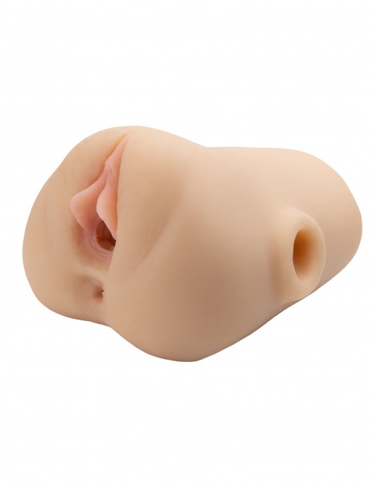 Телесный мастурбатор с вибрацией Double Pounder Vibrating Squeeze Stroker - Pipedream - в Ставрополе купить с доставкой