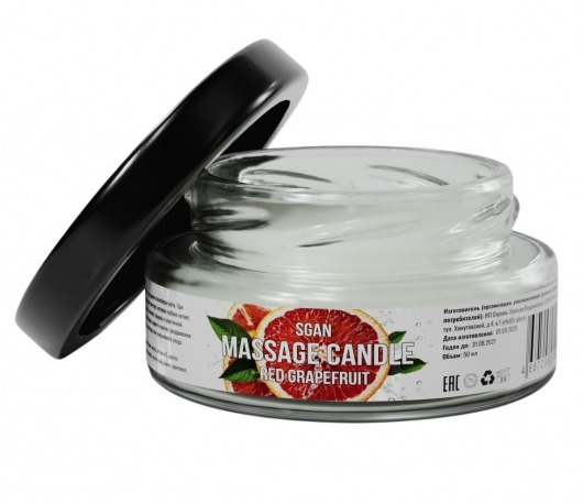 Массажная свеча «Красный грейпфрут» - 50 мл. - SGAN - купить с доставкой в Ставрополе