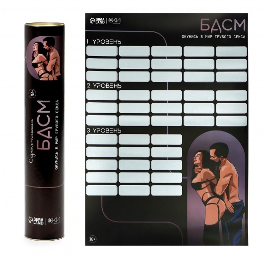 Плакат для двоих со скретч-слоем «БДСМ» - Сима-Ленд - купить с доставкой в Ставрополе