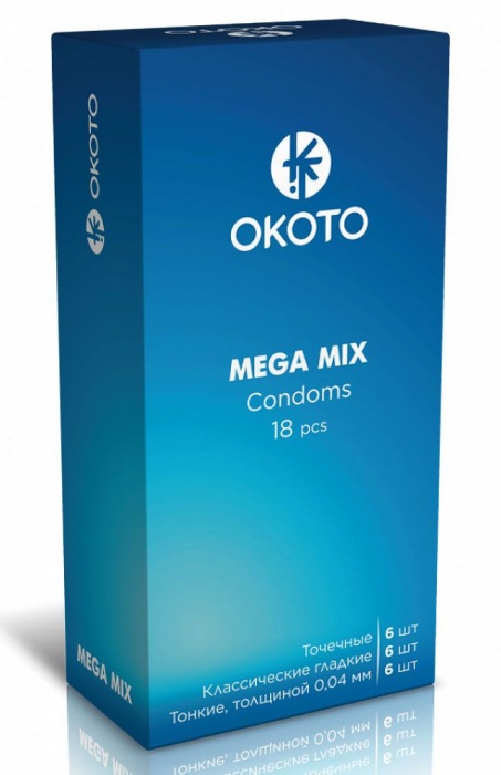 Презервативы OKOTO Mega Mix - 18 шт. - Sitabella - купить с доставкой в Ставрополе
