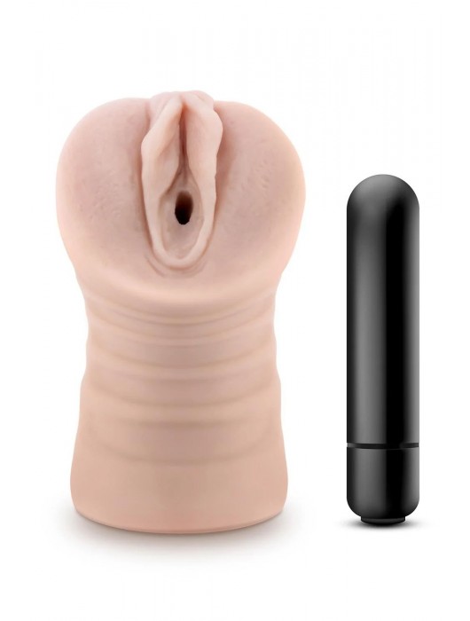 Телесный мастурбатор-вагина Ayumi с вибрацией - Blush Novelties - в Ставрополе купить с доставкой