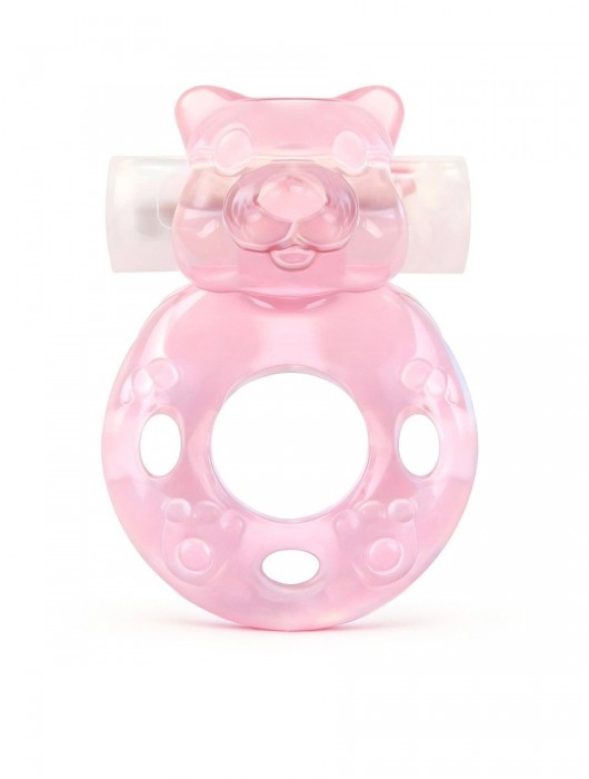 Розовое эрекционное виброкольцо в форме мишки - 1137 - в Ставрополе купить с доставкой