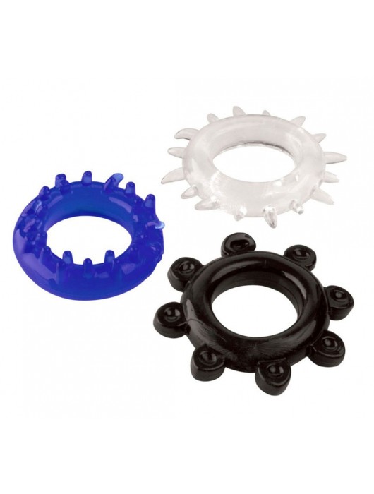 Набор из 3 эрекционных колец разного цвета и рельефа - Boys of Toys - в Ставрополе купить с доставкой