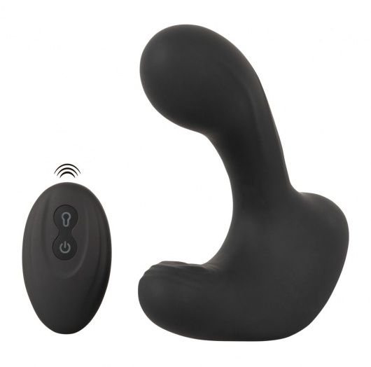 Черная анальная вибропробка с функцией расширения RC Butt Plug with 3 functions - Orion - в Ставрополе купить с доставкой