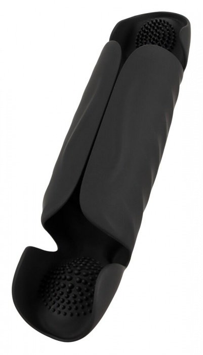 Черный вибромастурбатор с трехточечной стимуляцией Penis Trainer with 3 Point Stimulation - Orion - в Ставрополе купить с доставкой