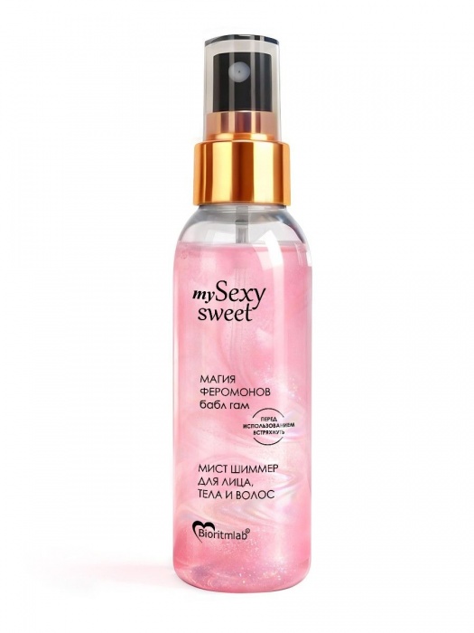 Мист для лица, тела и волос Sexy Sweet с ароматом бабл-гам, шиммером и феромонами - 95 мл. -  - Магазин феромонов в Ставрополе