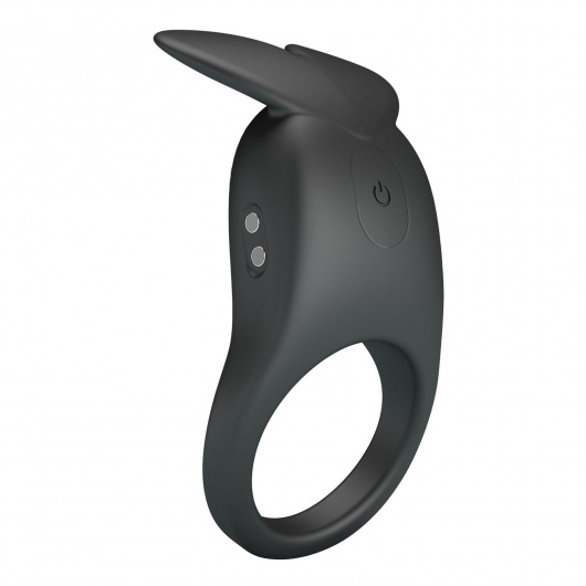 Черное перезаряжаемое виброкольцо Carlton - Baile - в Ставрополе купить с доставкой