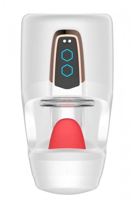 Белый мастурбатор с язычком и возвратно-поступательными движениями - Secwell - в Ставрополе купить с доставкой