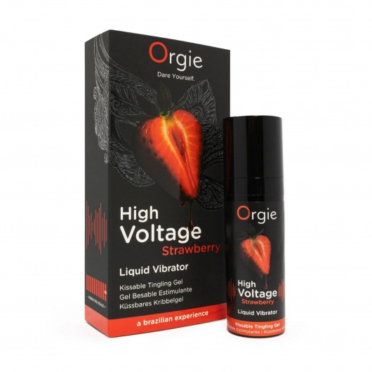 Жидкий вибратор Orgie High Voltage Strawberry - 15 мл. - ORGIE - купить с доставкой в Ставрополе