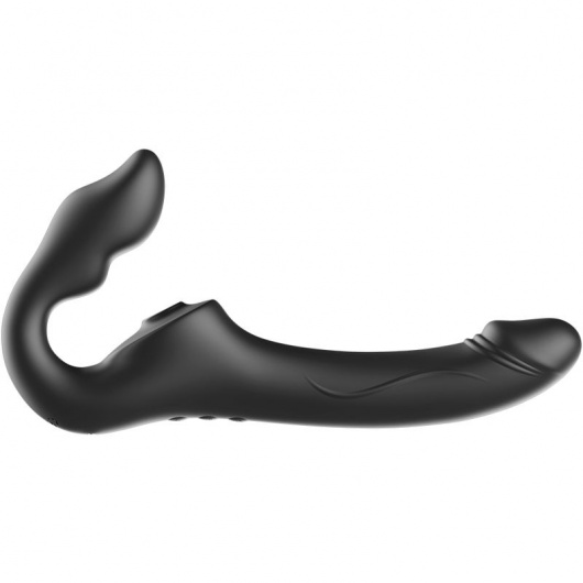 Черный безремневой страпон с 3 моторами - Ibiza - купить с доставкой в Ставрополе