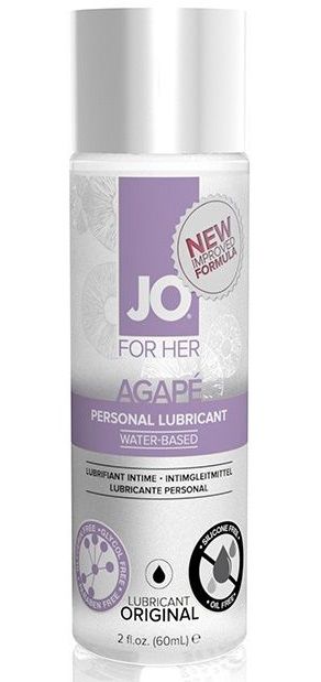 Лубрикант на водной основе для женщин JO AGAPE LUBRICANT ORIGINAL - 60 мл. - System JO - купить с доставкой в Ставрополе