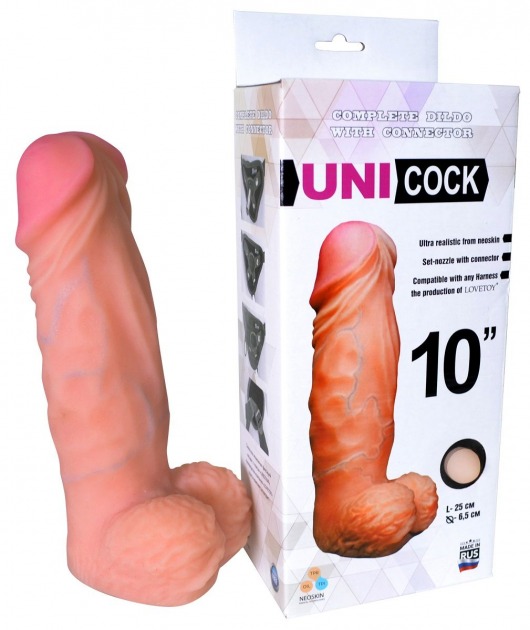 Фаллическая насадка Харнесс UNICOCK 10  - 25 см. - LOVETOY (А-Полимер) - купить с доставкой в Ставрополе