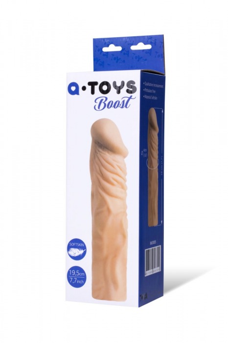 Насадка с ярко выраженной головкой и рельефным стволом - 19 см. - A-toys - в Ставрополе купить с доставкой