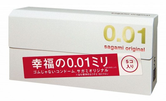 Супер тонкие презервативы Sagami Original 0.01 - 5 шт. - Sagami - купить с доставкой в Ставрополе