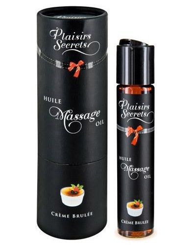 Массажное масло с ароматом крем брюле Huile de Massage Gourmande Creme Brulée - 59 мл. - Plaisir Secret - купить с доставкой в Ставрополе