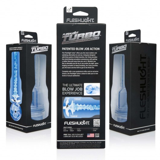Мастурбатор Fleshlight Turbo - Trust Blue Ice - Fleshlight - в Ставрополе купить с доставкой