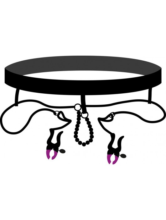 Трусики с зажимами для половых губ и бусинками для массажа промежности - Orion - купить с доставкой в Ставрополе