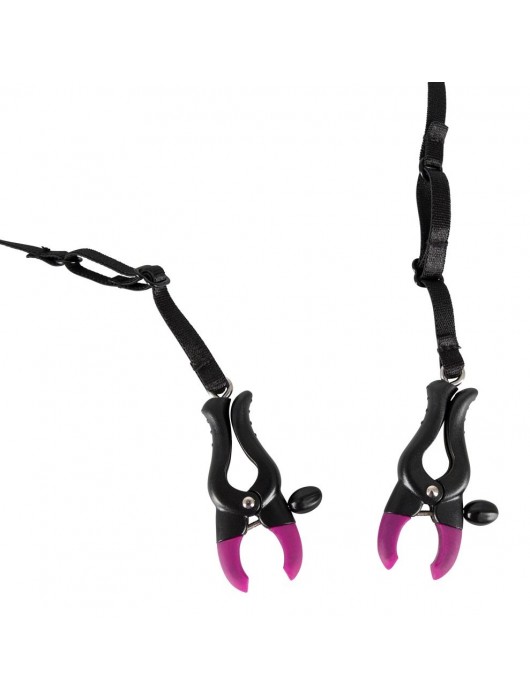 Трусики с зажимами для половых губ и бусинками для массажа промежности - Orion - купить с доставкой в Ставрополе