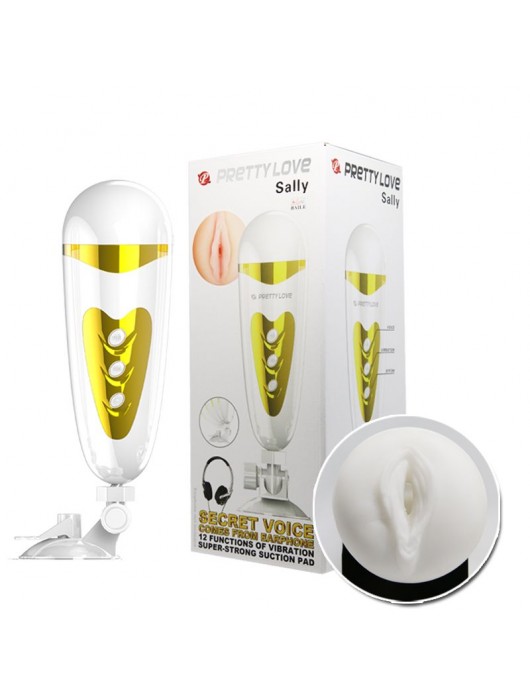 Мега-мастурбатор вагина Sally с вибрацией и голосом - Baile - в Ставрополе купить с доставкой