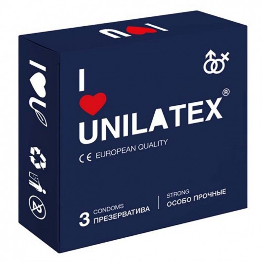 Ультрапрочные презервативы Unilatex Extra Strong - 3 шт. - Unilatex - купить с доставкой в Ставрополе