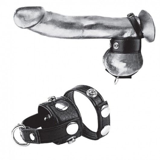 Утяжка для мошонки и пениса Cock Ring With 1  Ball Stretcher And Optional Weight Ring - BlueLine - купить с доставкой в Ставрополе