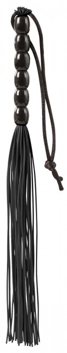 Чёрная мини-плеть из резины Rubber Mini Whip - 22 см. - Blush Novelties - купить с доставкой в Ставрополе