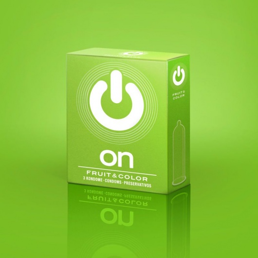 Цветные ароматизированные презервативы ON) Fruit   Color - 3 шт. - ON) - купить с доставкой в Ставрополе