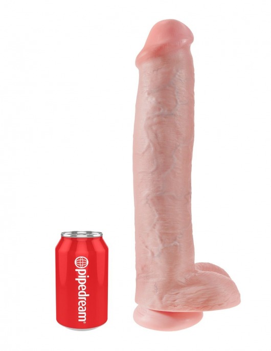 Телесный фаллоимитатор-гигант 15  Cock with Balls - 40,6 см. - Pipedream