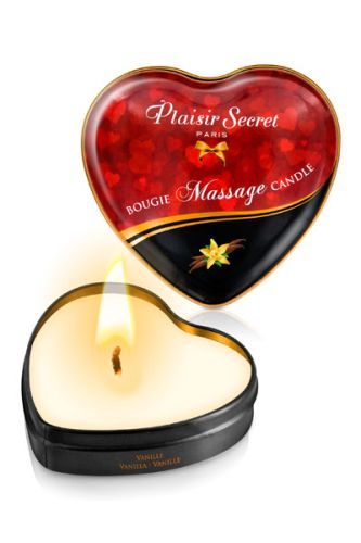 Массажная свеча с ароматом ванили Bougie Massage Candle - 35 мл. - Plaisir Secret - купить с доставкой в Ставрополе